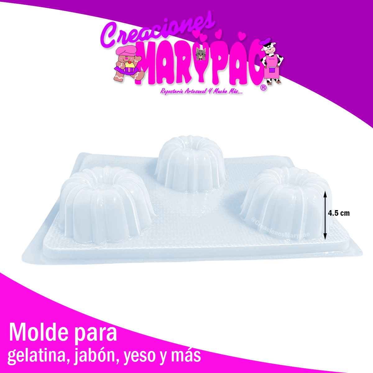 Molde Gelatinas Individuales 9 Cm Tipo Rosca