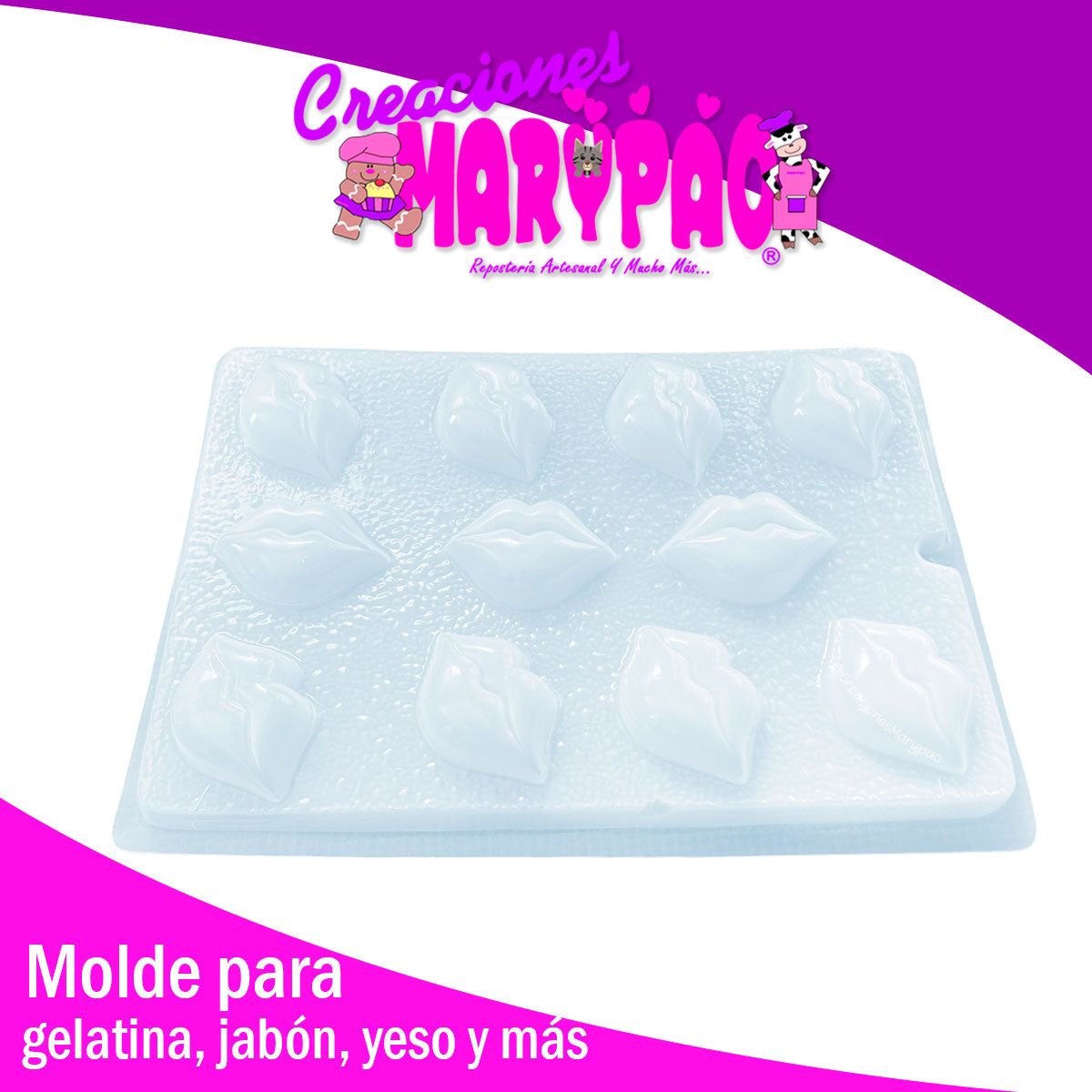 Molde Labios Jabones Gomitas Gelatinas