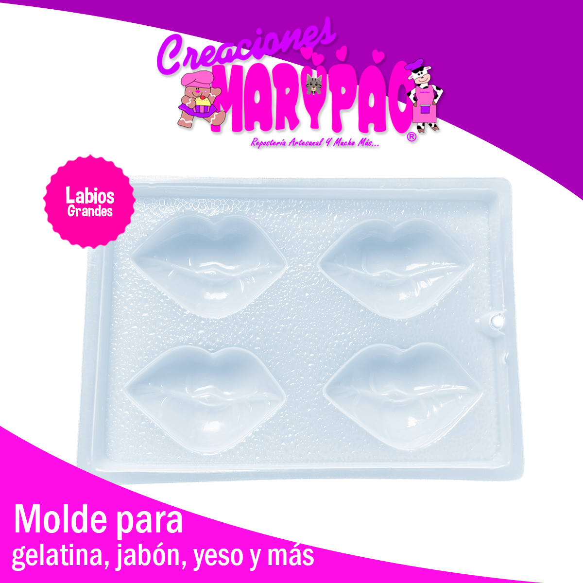 Molde Labios Grandes Jabones Gelatinas Febrero