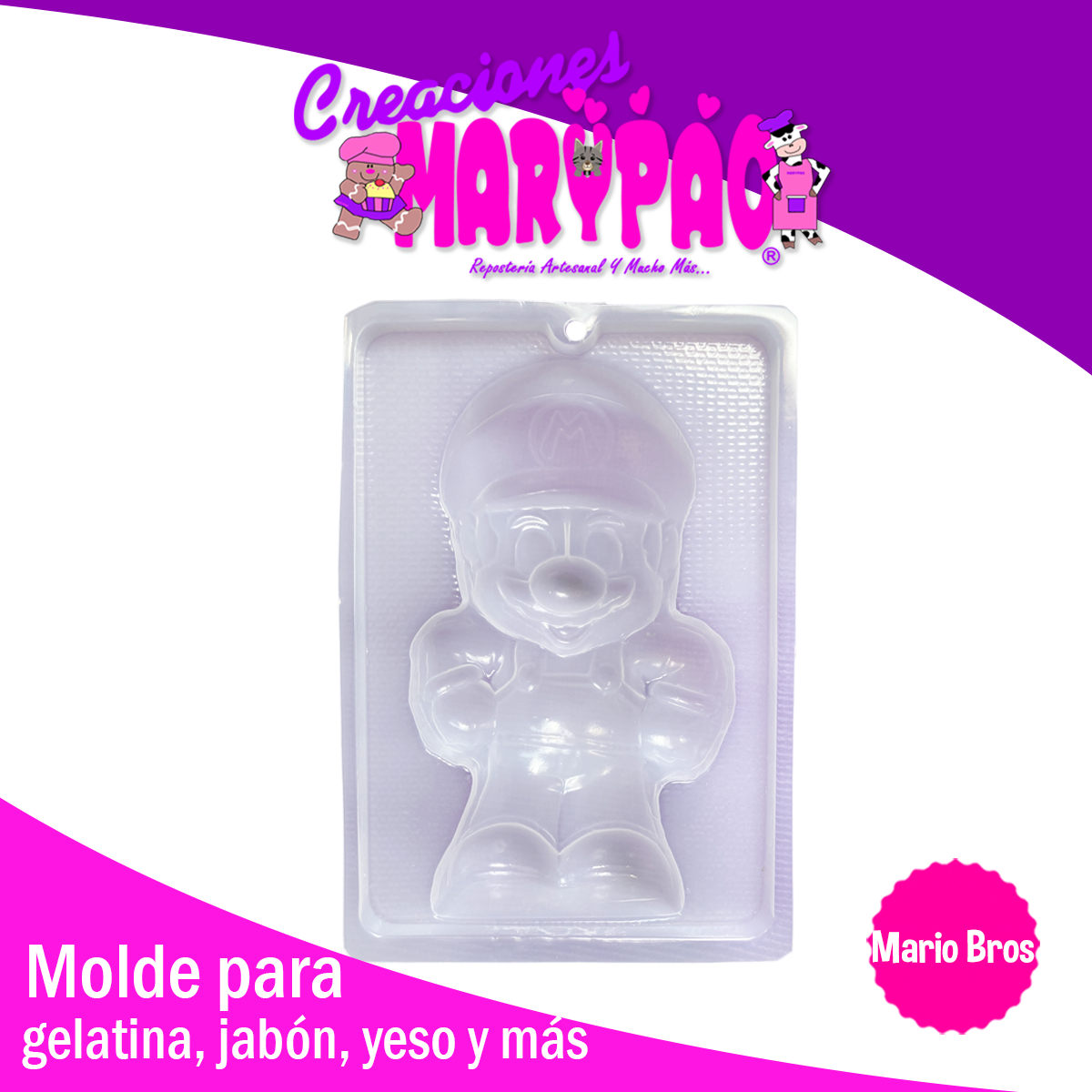 Molde Mario Bros Gelatinas Yeso