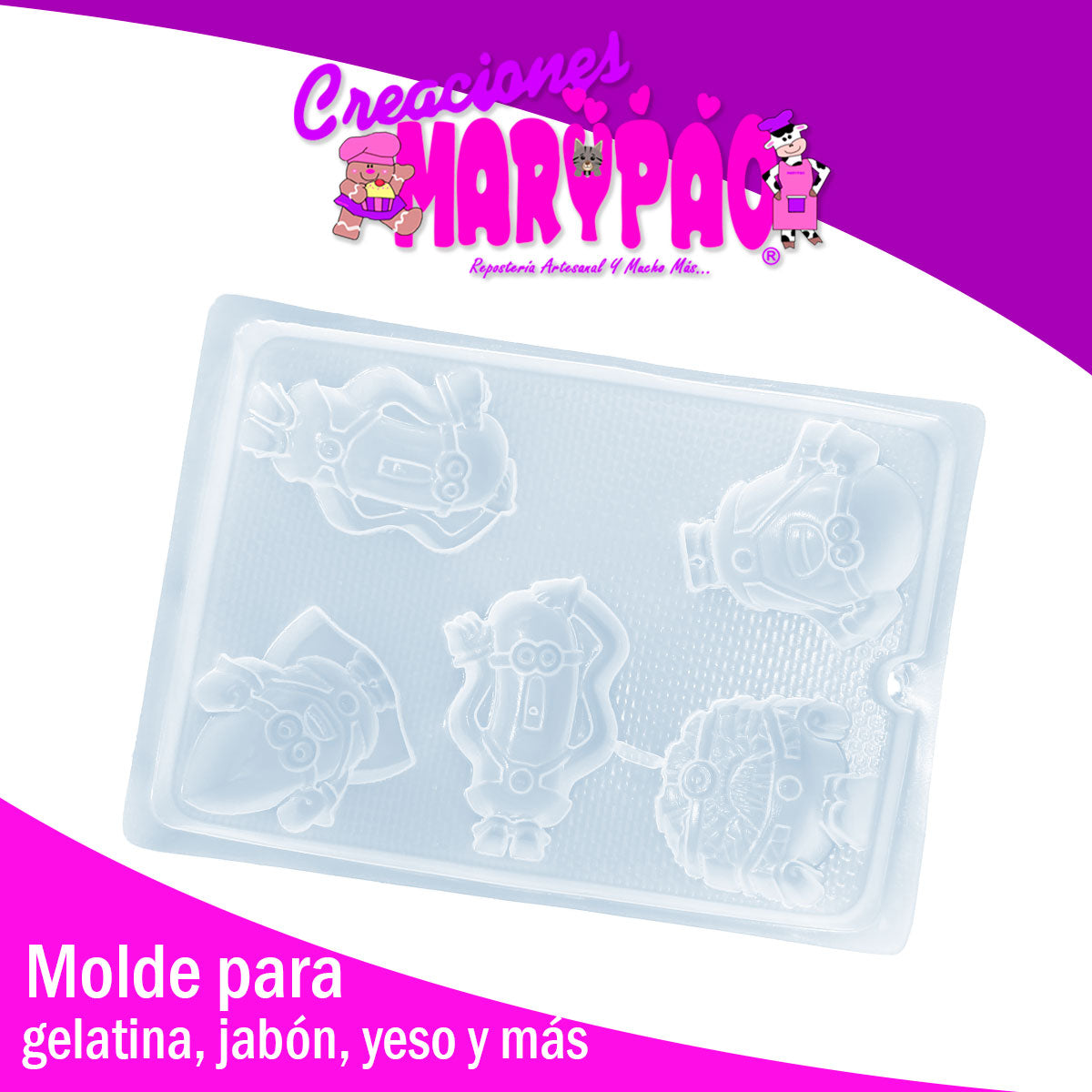 Molde Minions Nueva Peli Yeso Gelatinas Jabones