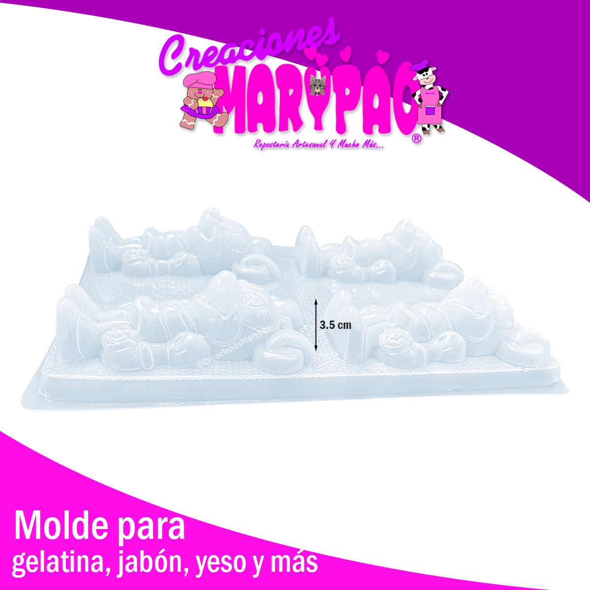 🐭Molde Minnie Mouse (Cuerpo Completo, 4 cavidades)🎀