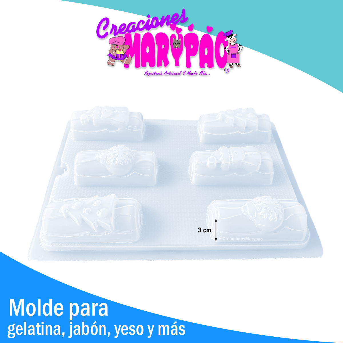 Molde Navideño Troncos Decorados 🎅