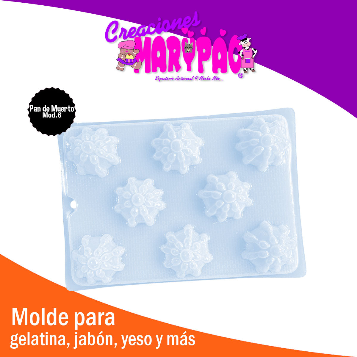 Molde Pan De Muerto Halloween Mod.6