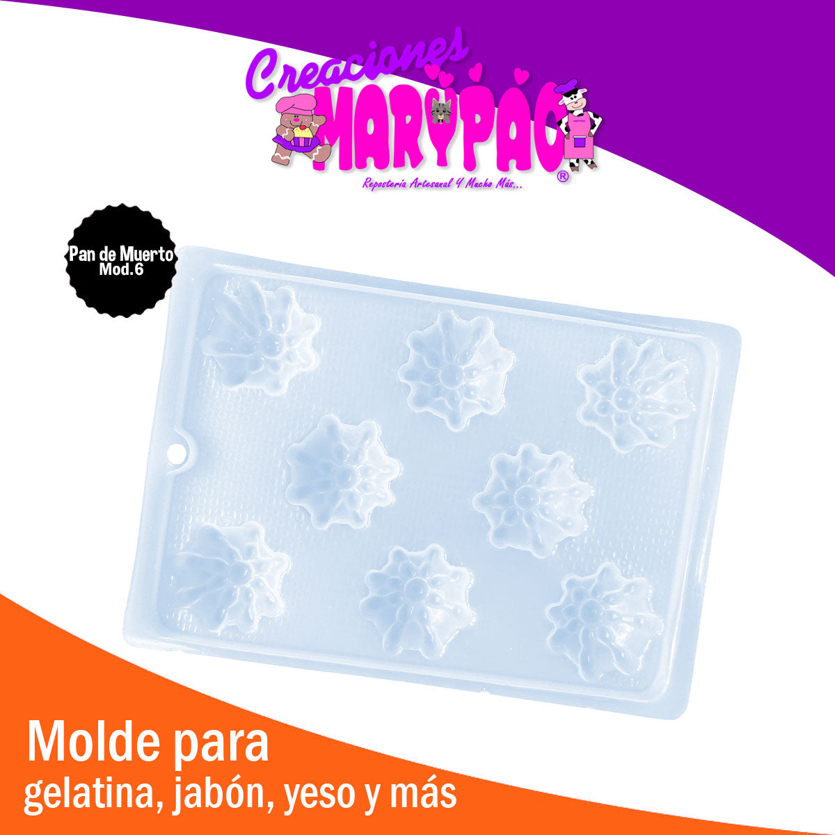 Molde Pan De Muerto Halloween Mod.6