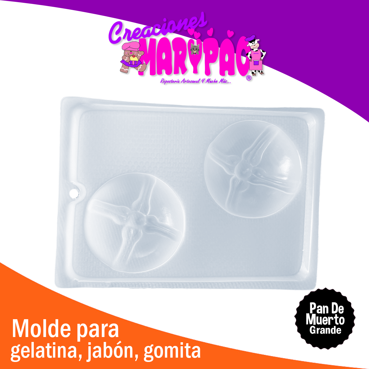 Molde Pan De Muerto Grande M5 Halloween Jabon Gelatina Vela