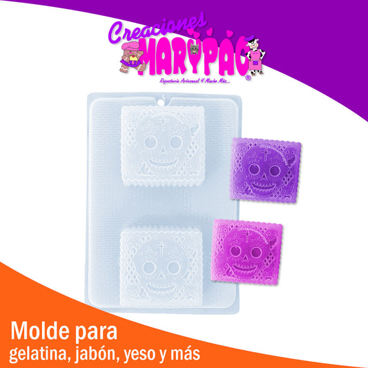 Molde Papel Picado Día De Muertos Calaverita