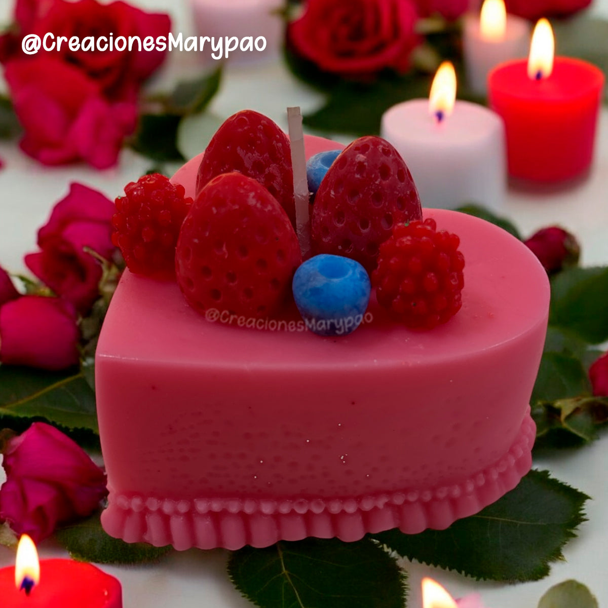 Molde De Silicón Velas Pastel Corazón 14 De Febrero Amor