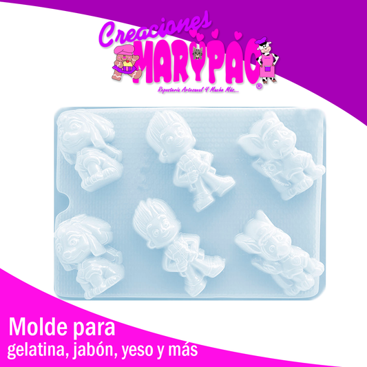 Molde Paw Patrol Jabón Gelatina Resina Yeso