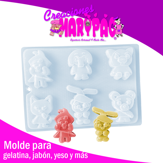 Molde Payaso Plim Plim y sus Amigos 🎪