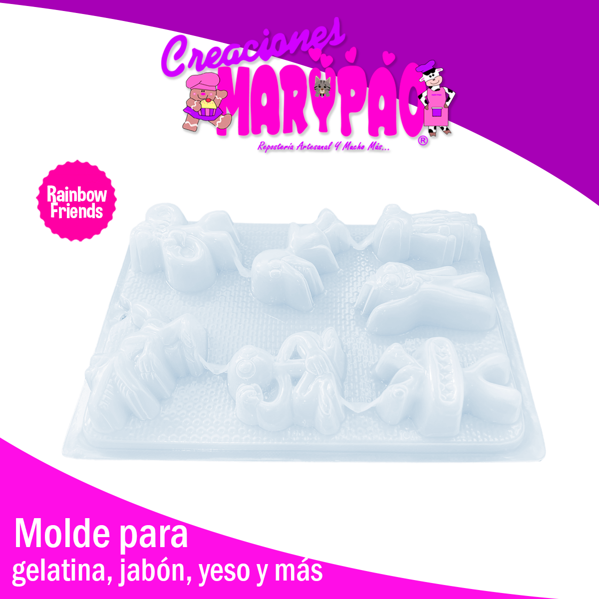 Molde Rainbow Friends Gelatinas Yeso Jabones