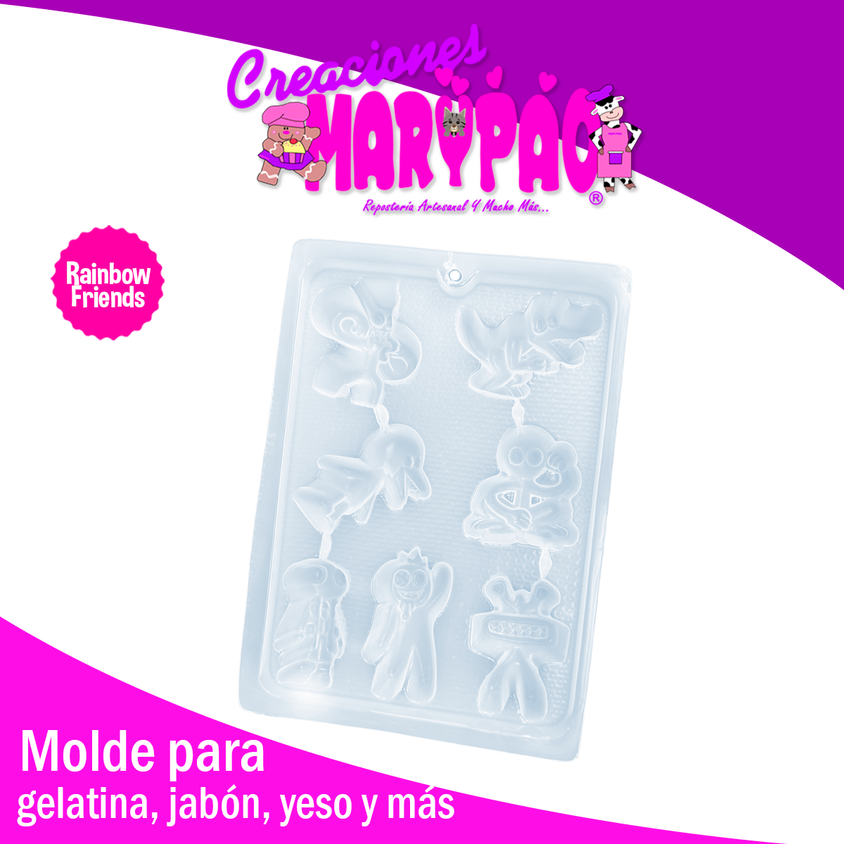 Molde Rainbow Friends Gelatinas Yeso Jabones