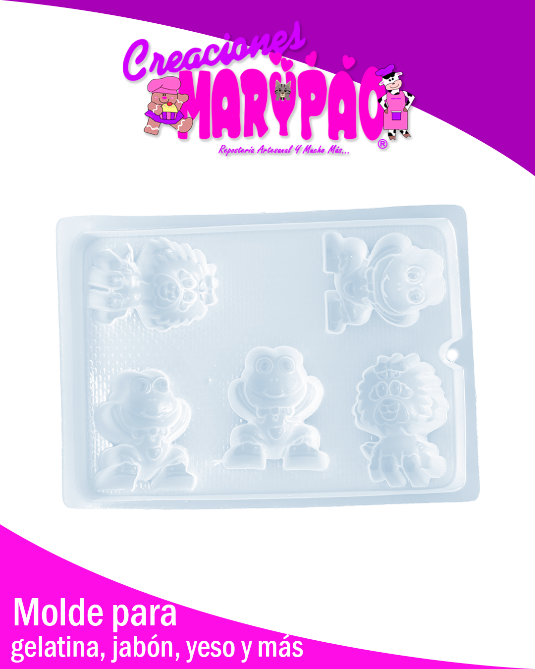 🐸🐶Molde Rana René y Galleta Inspirado en Lara Campos✨