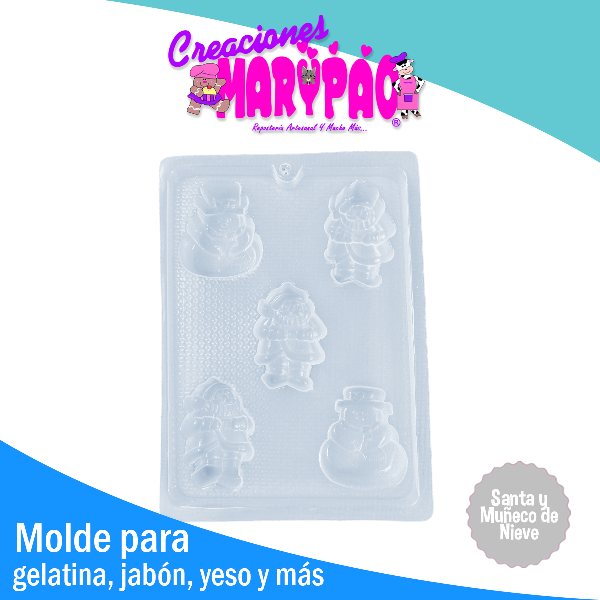 Molde Santa y Muñeco de Nieve Navidad