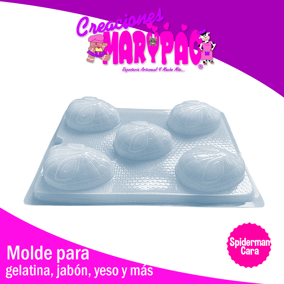 Molde Spiderman Cara Hombre Araña