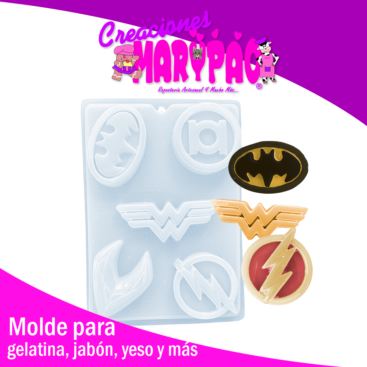 Molde Escudos Superheroes Jabon M1