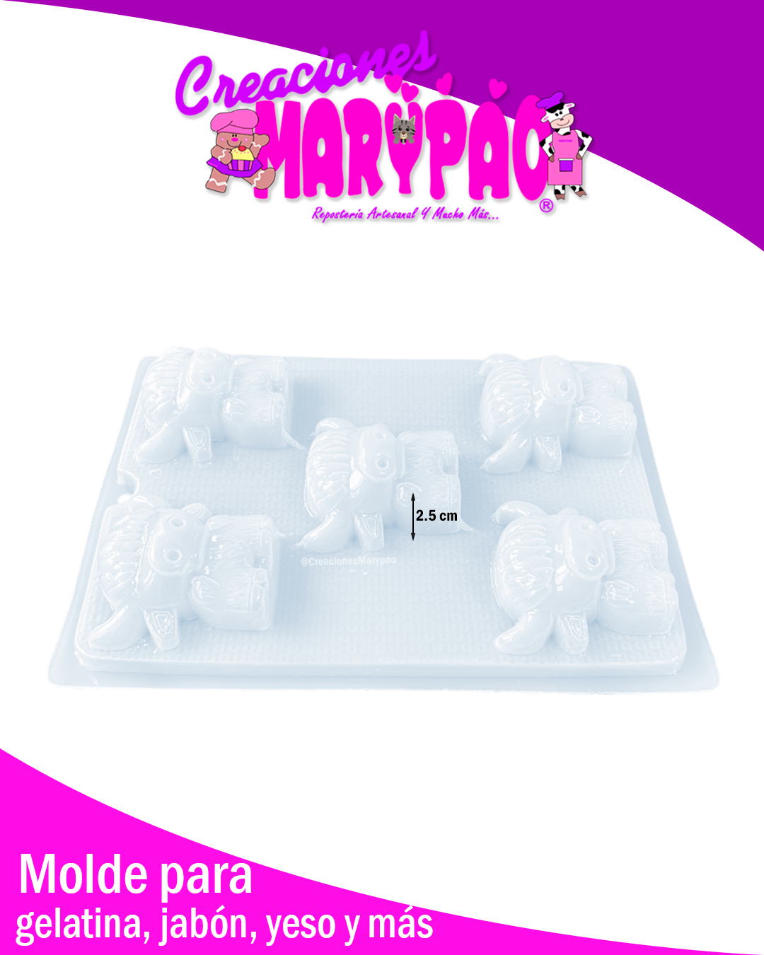 Molde Toro Torito Figuras de Yeso Jabones Gelatinas 🐂