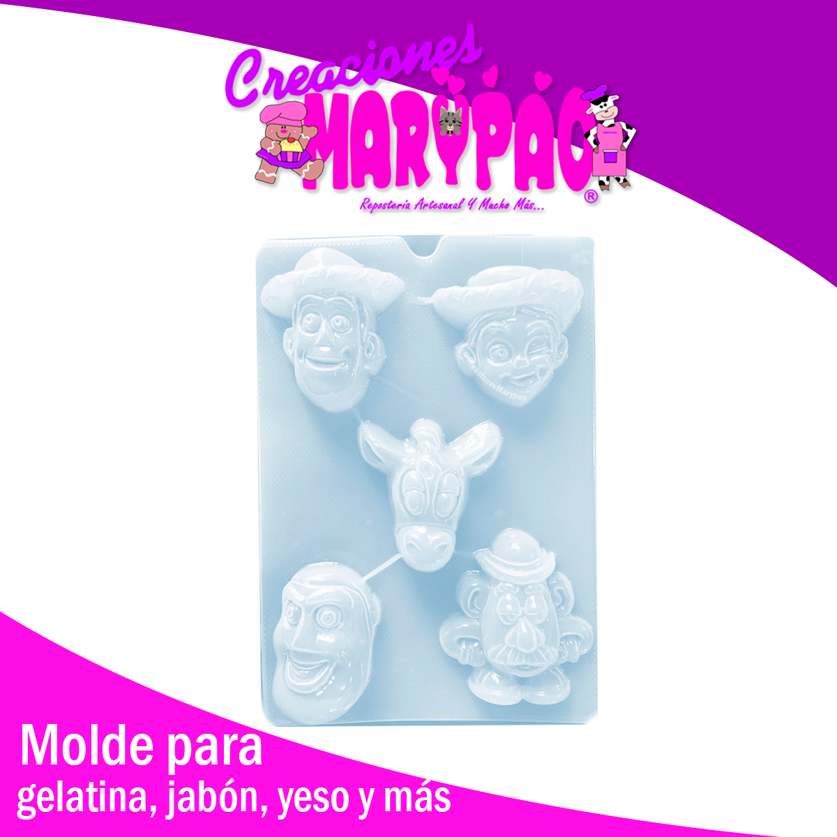 Molde Toy Story Para Jabón Gelatina Yeso