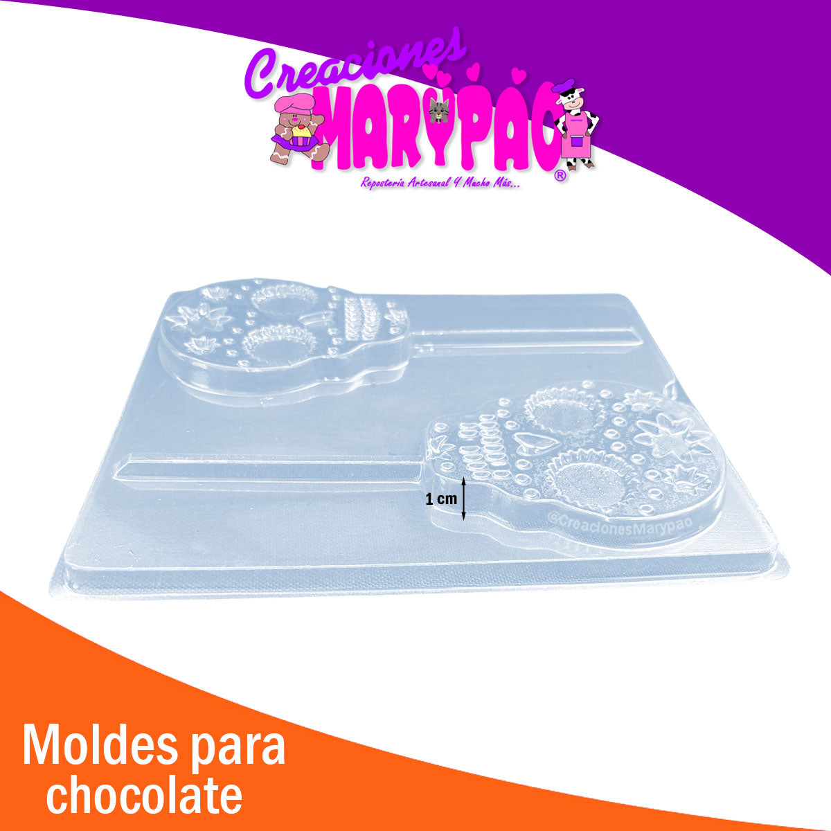 Moldes Paletas de Chocolate Calaveras Día de Muertos