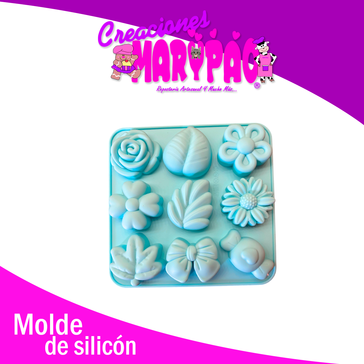 🌸 Pack de Moldes de Silicón – Margaritas + Molde de Flores de Regalo 🌸