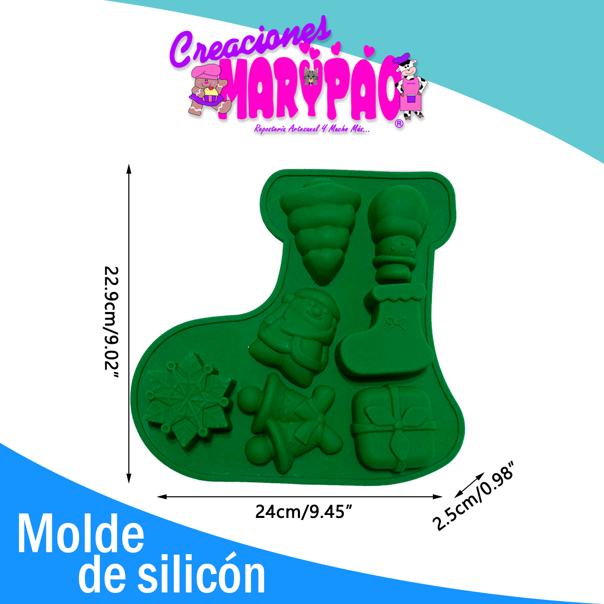 Moldes De Silicon Navidad Santa Guante Bota Pack