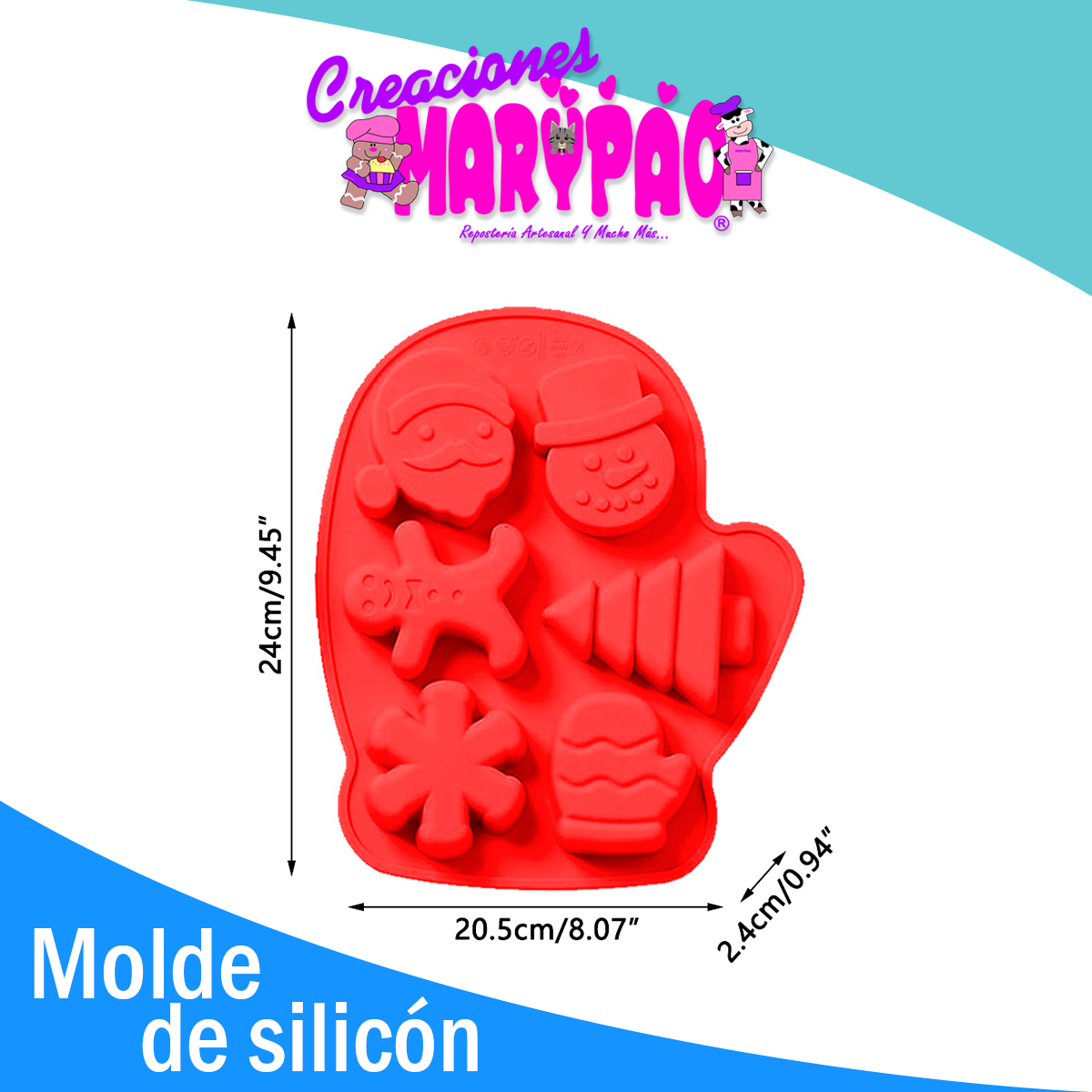 Moldes De Silicon Navidad Santa Guante Bota Pack