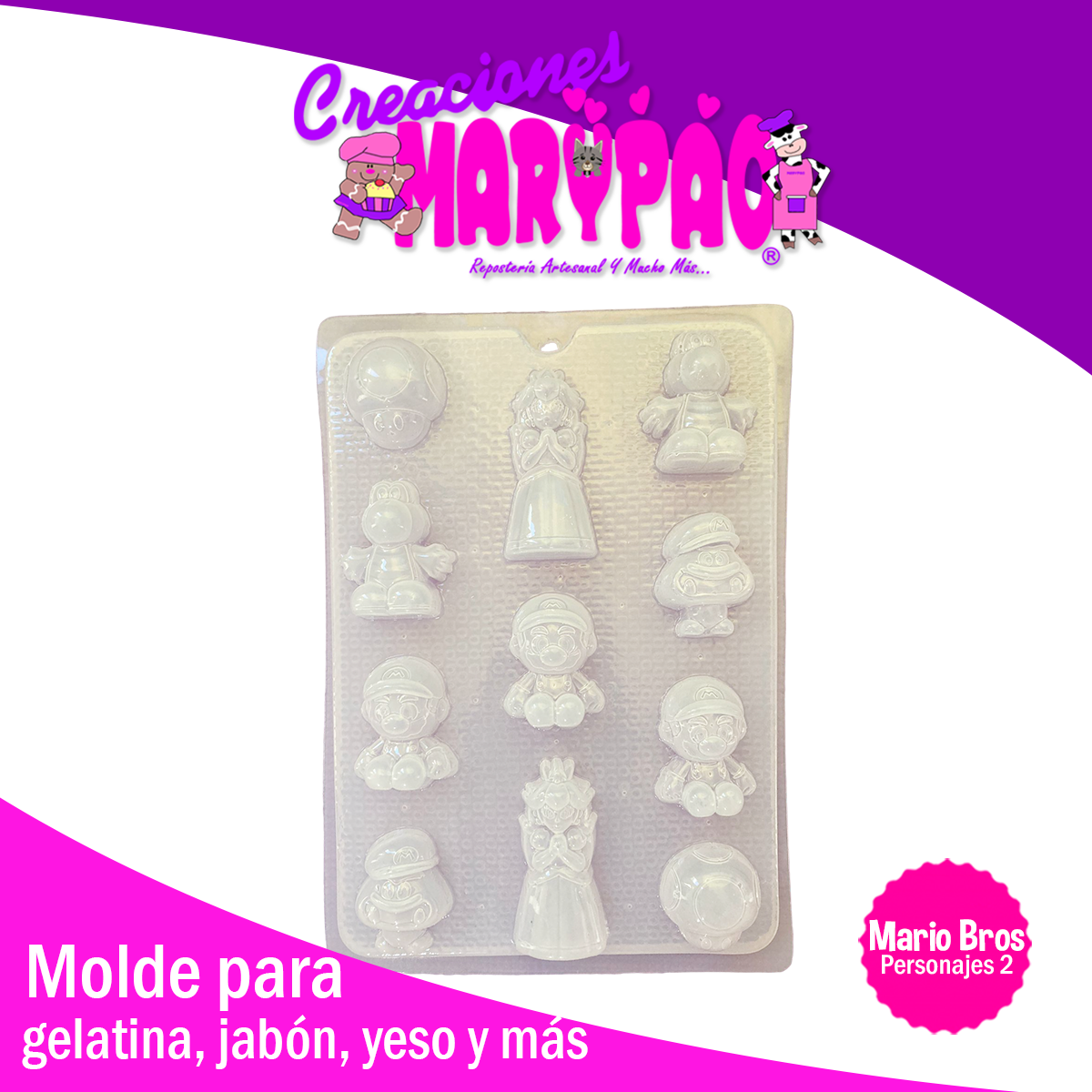 Molde Mario Bros Princesa Peach Personajes