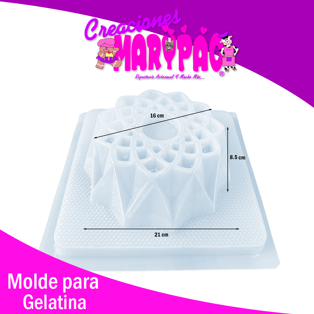 Molde Para Gelatinas Mandala Flor 1.8 Litros🌸