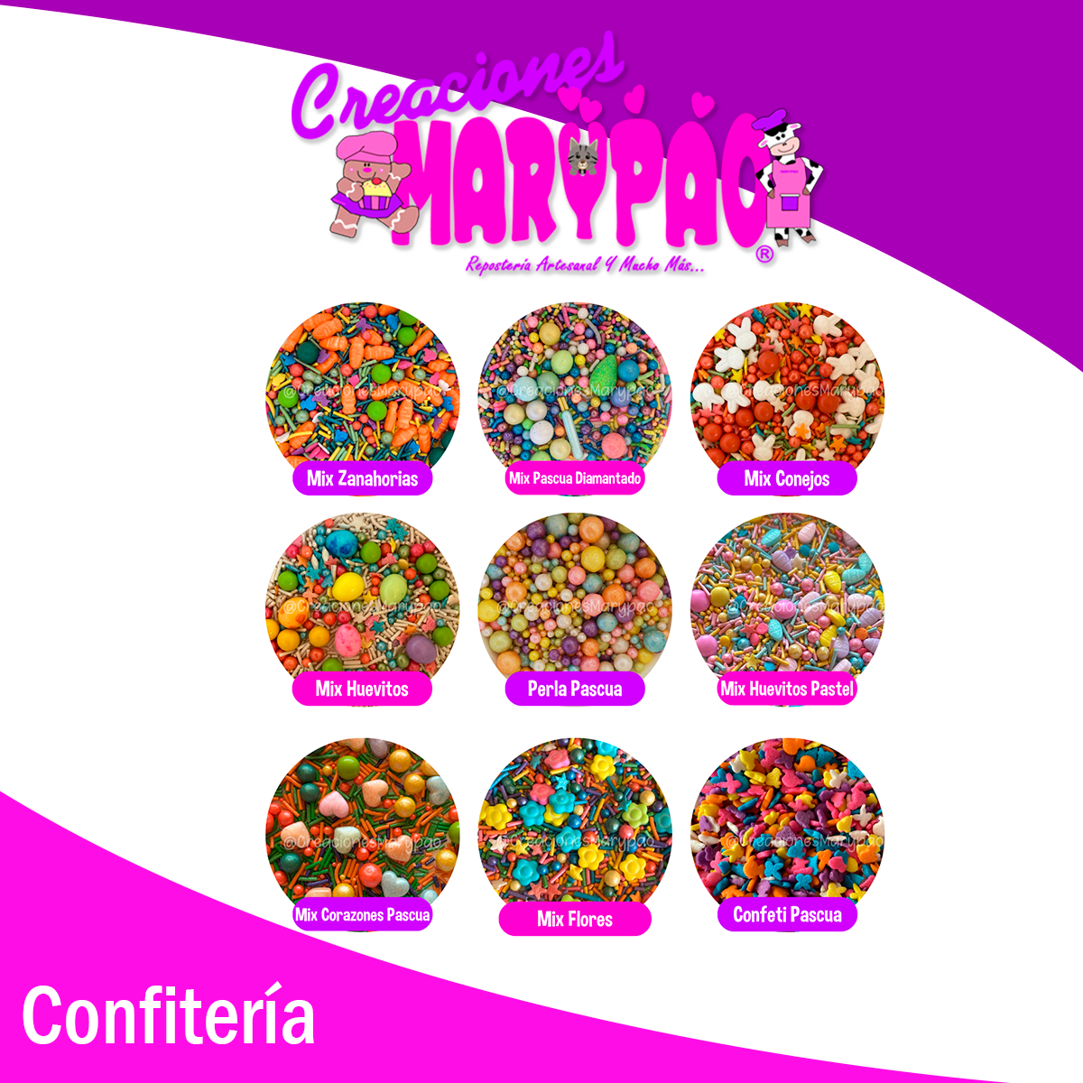 Mix Sprinkles Pascua 🐰 Granillo Confeti Comestible - Varios Diseños