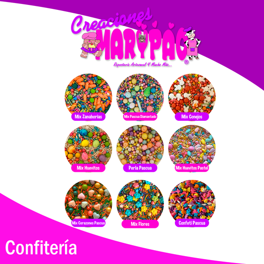 Mix Sprinkles Pascua 🐰 Granillo Confeti Comestible - Varios Diseños