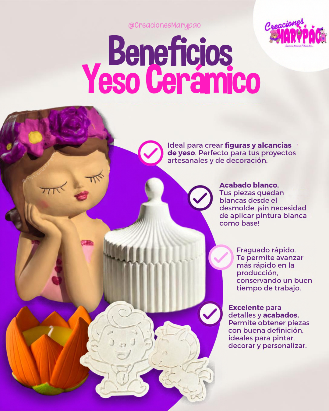 Yeso Cerámico - Ideal para Manualidades✨