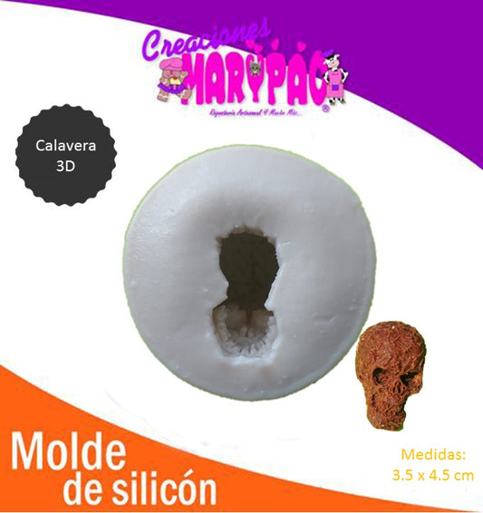 Molde De Silicón Calaverita 3D