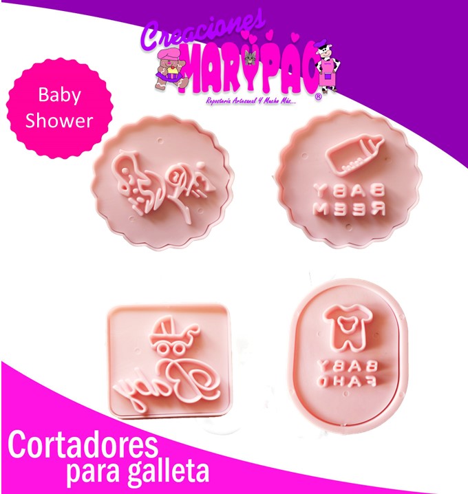 Cortadores De Galletas Baby Shower Mameluco Texturizadores
