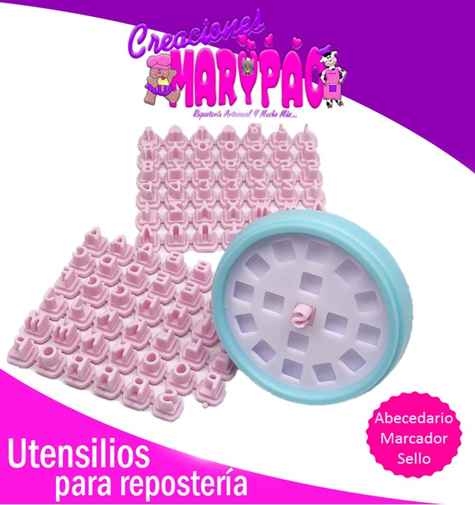 Marcador Sello De Letras Números Galletas Fondant Mod2