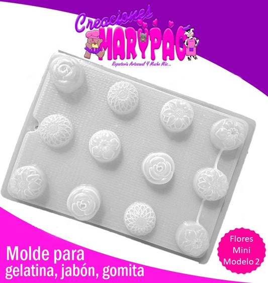 Molde Para Gelatina Flores Mini  M2 Jabones Resina Yeso