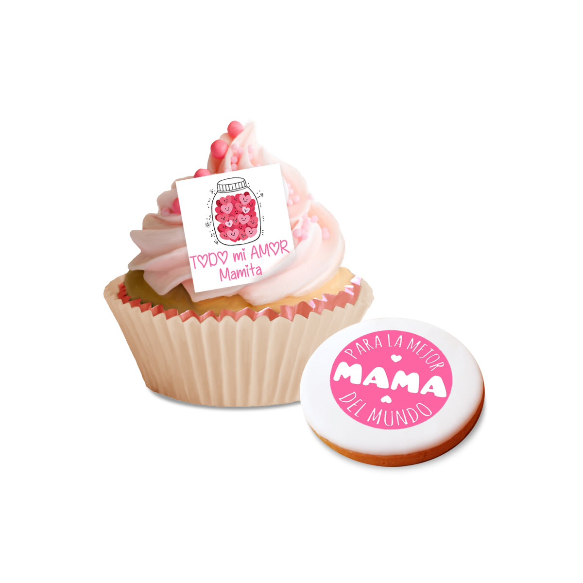 Obleas Para Decorar Galletas o Cupcakes Día de la Madre Frases Para Mamá