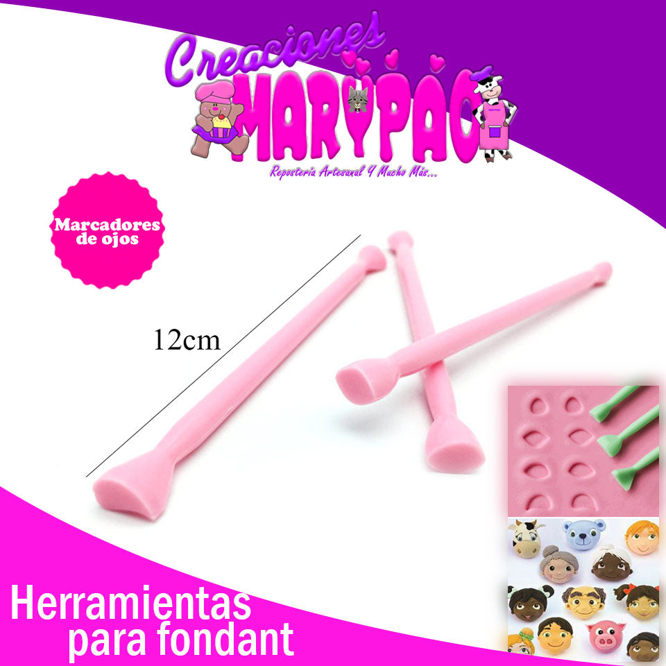 Marcadores Para Ojos Fondant Pasta Flexible Acocadores - Creaciones Marypao