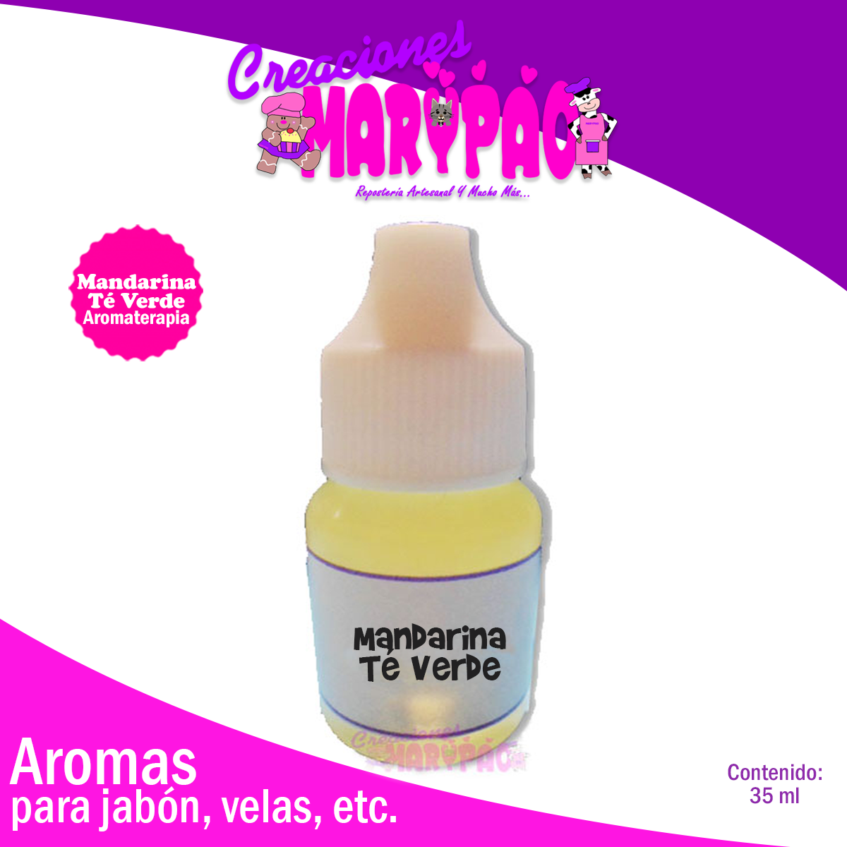 Esencia Mandarina Té Verde Para Jabón Vela Aromas - Creaciones Marypao