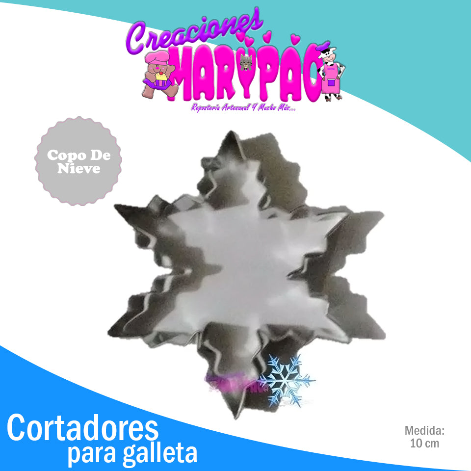 Cortador Galletas Copo de Nieve - Creaciones Marypao