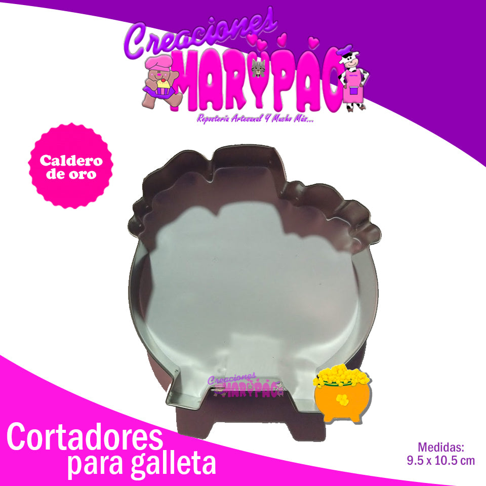 Cortador De Galleta Caldero de Oro - Creaciones Marypao