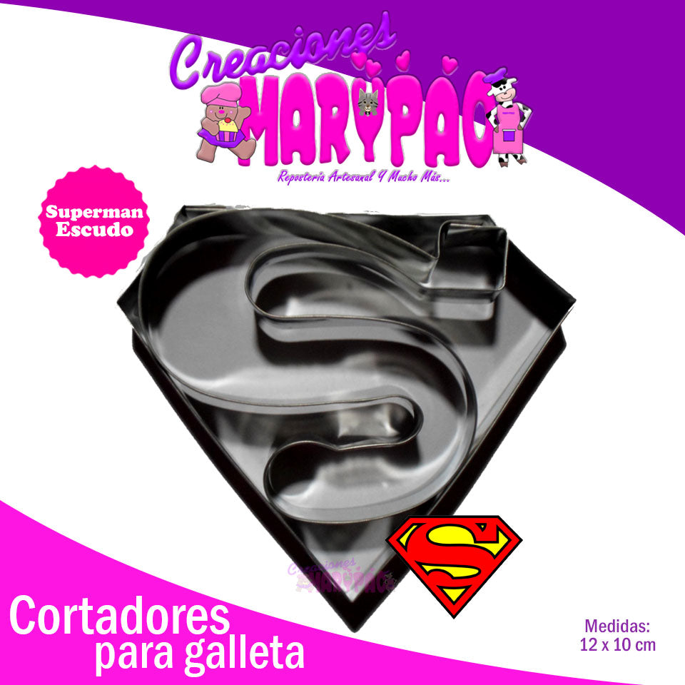 Cortador De Galleta Escudo Superheroe - Creaciones Marypao