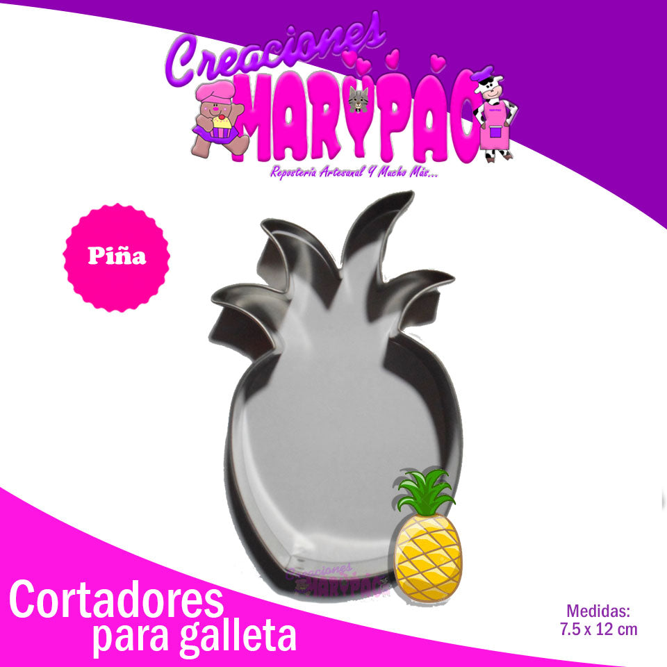 Cortador De Galleta Piña Hawai - Creaciones Marypao