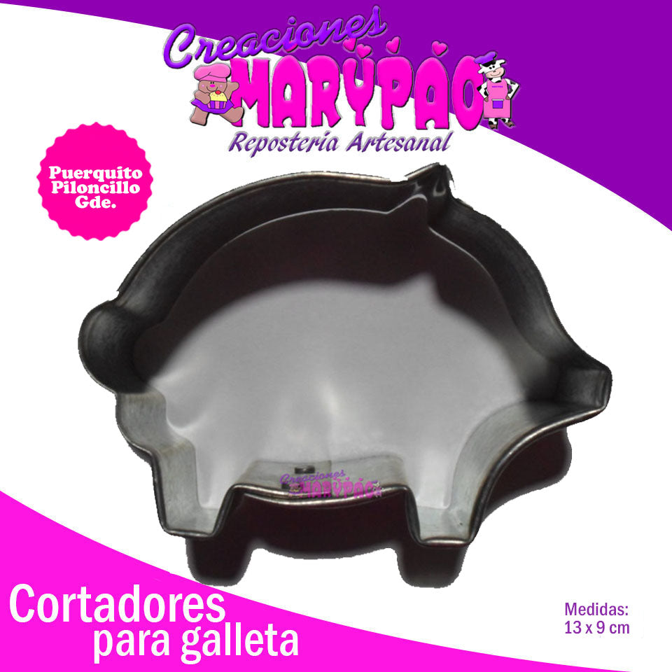 Cortador De Galleta Puerquito de Piloncillo Grande - Creaciones Marypao