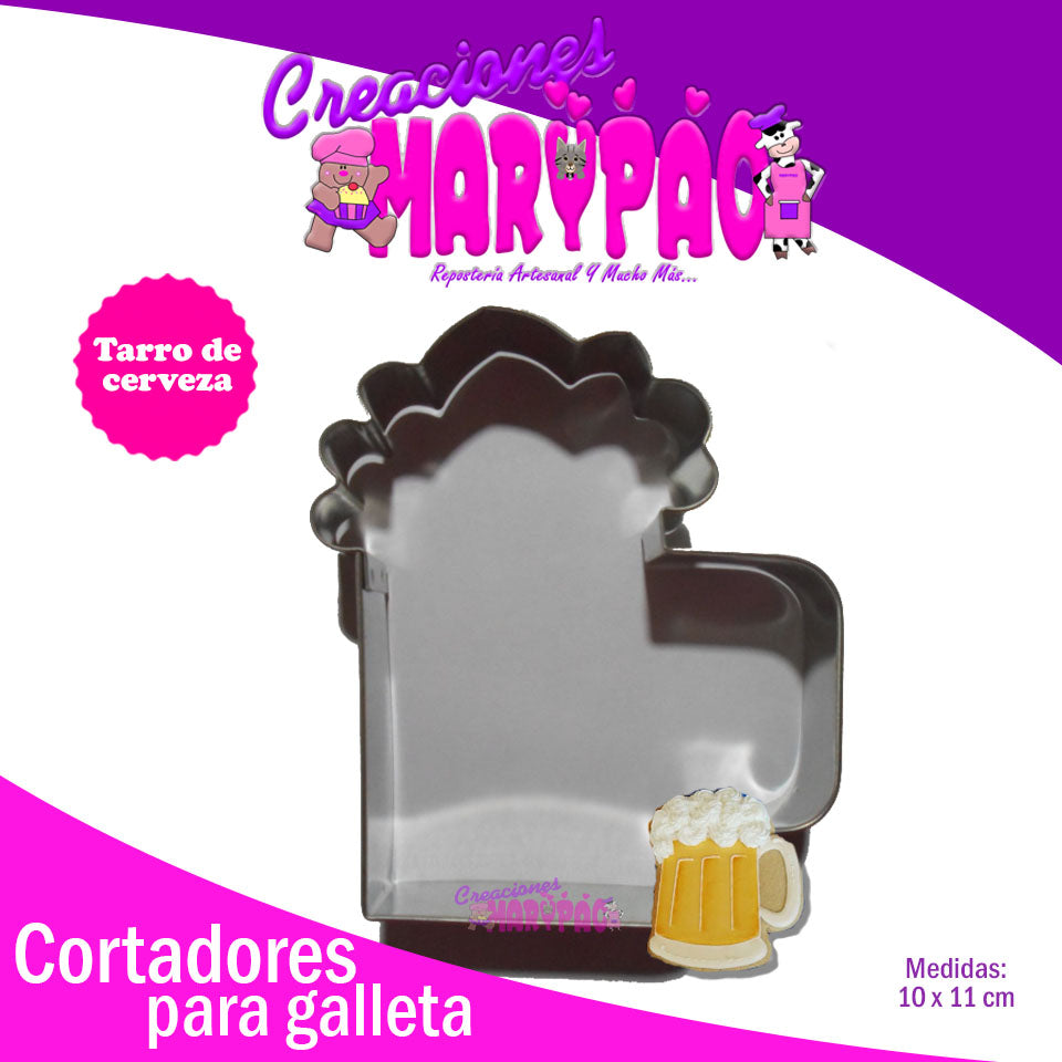 Cortador De Galleta Tarro de Cerveza - Creaciones Marypao