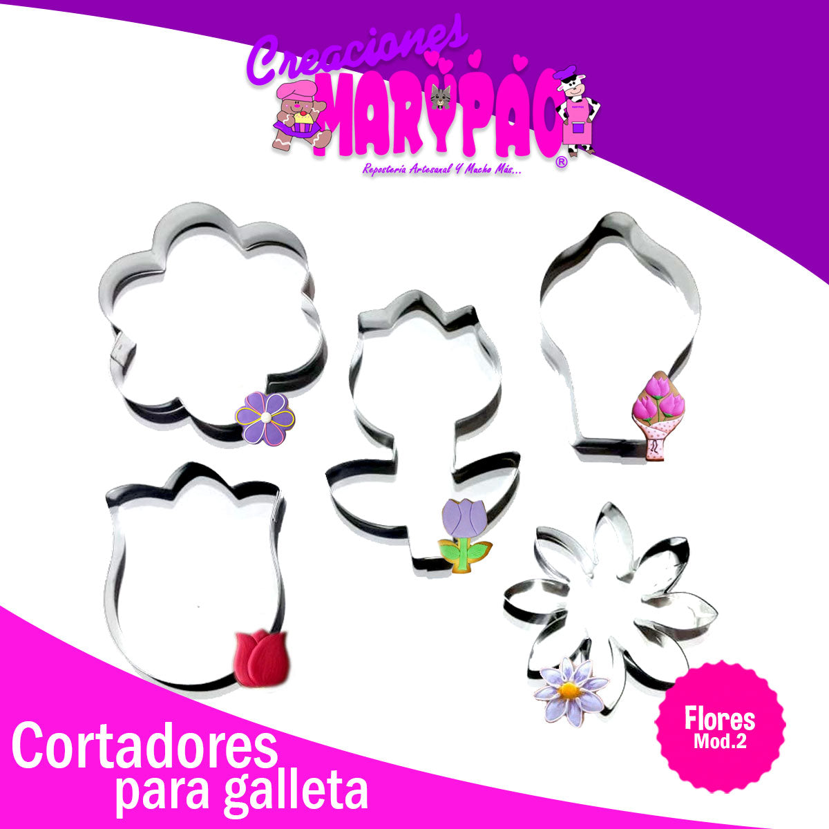 Cortadores Galletas FloresSurtidas Modelo 2