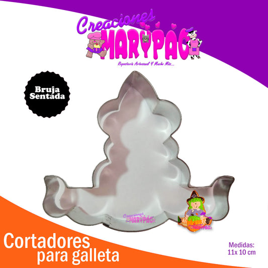 Cortador De Galletas Bruja Sentada - Creaciones Marypao
