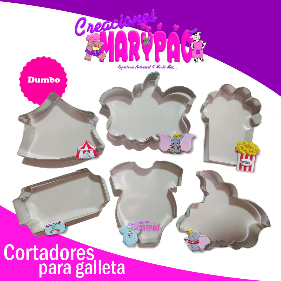 Cortadores Galletas Elefante Bebé Circo - Creaciones Marypao