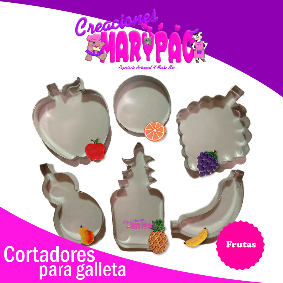 Cortadores Galletas Frutas - Creaciones Marypao