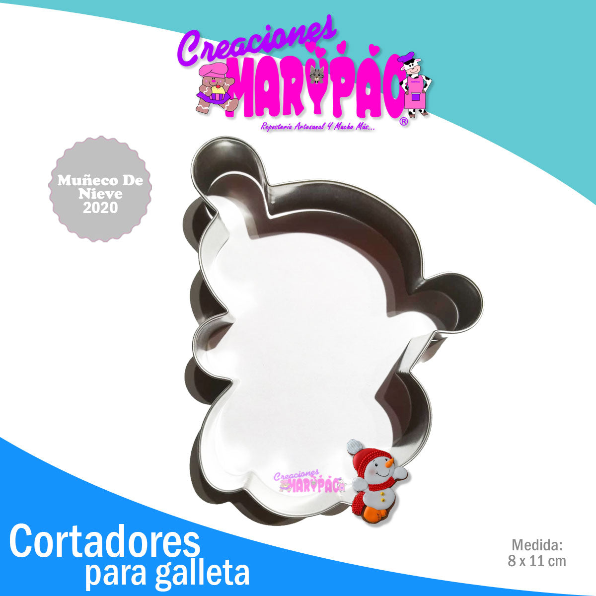 Cortador De Galletas Muñeco De Nieve 2020 Navidad