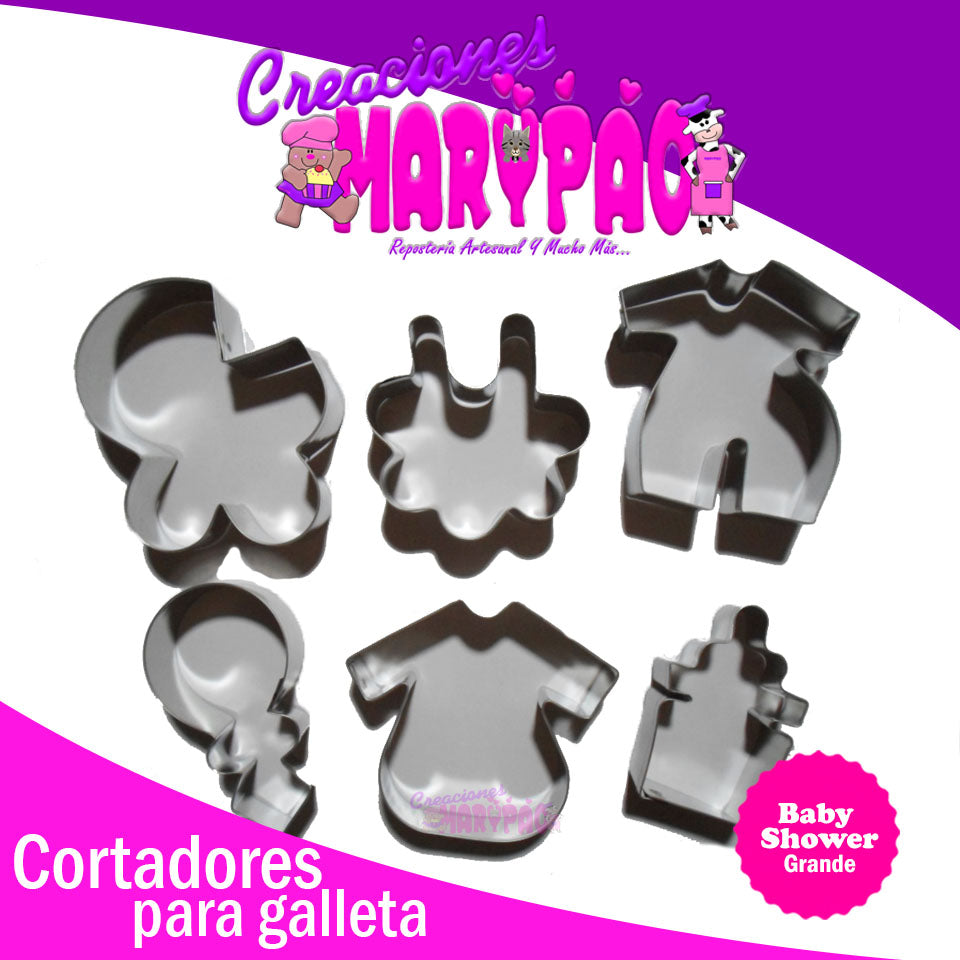 Cortadores Galletas Baby Shower - Creaciones Marypao